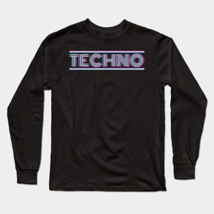 Techno Electronic Style Long Sleeve T-Shirt